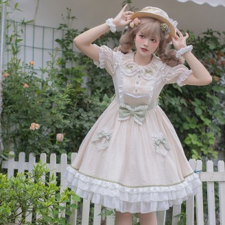 Grapefruit Tea Lolita Style Dress OP by Withpuji (WJ87)
